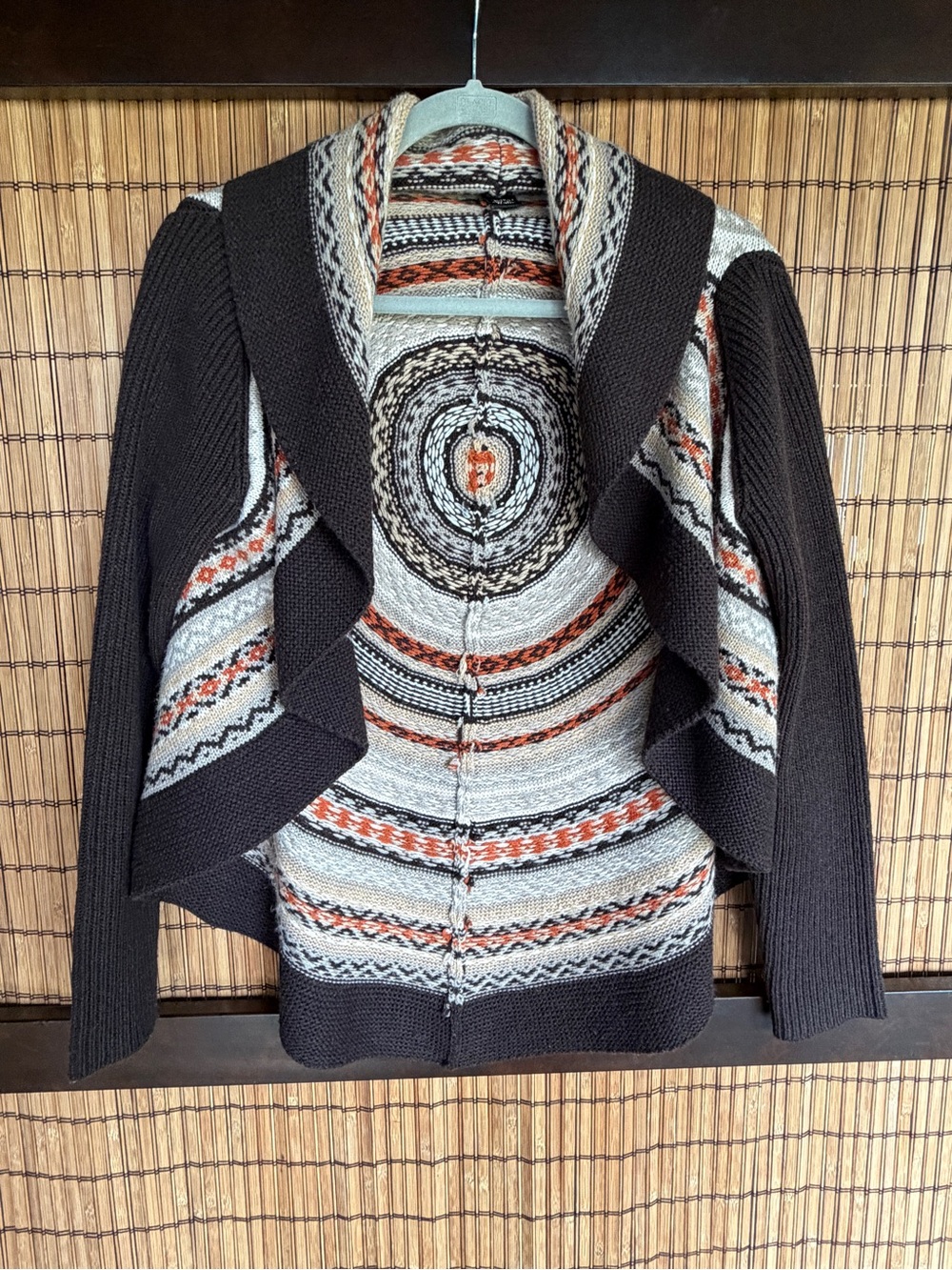 🍂 🍁 A. Giannetti Open-Front Knit Cardigan Sweater Size L Fall Inspired 🍁 🍂